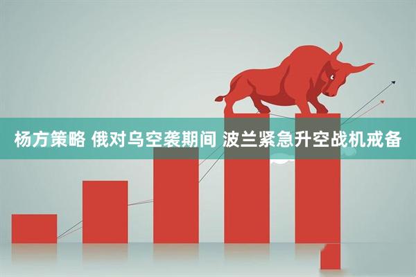 杨方策略 俄对乌空袭期间 波兰紧急升空战机戒备